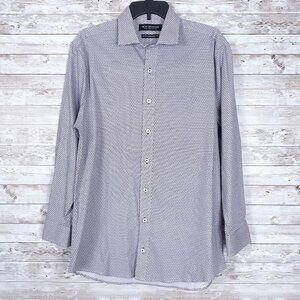 Nick Graham Mens Button Up Shirt Sz 16 Stretch Modern Fit 492